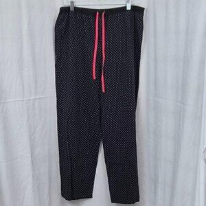 Company by Ellen Tracy black and white polka dot pajamas pants size XL GUC